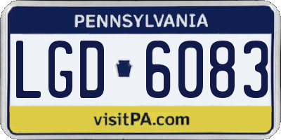 PA license plate LGD6083