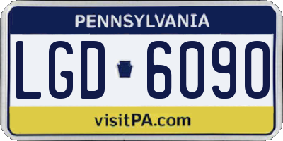 PA license plate LGD6090