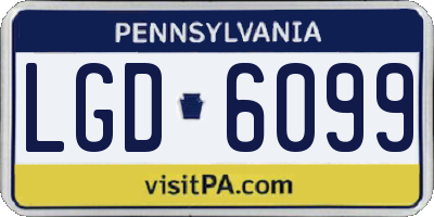PA license plate LGD6099