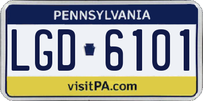 PA license plate LGD6101