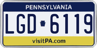 PA license plate LGD6119