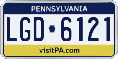 PA license plate LGD6121