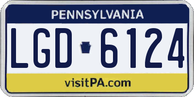 PA license plate LGD6124