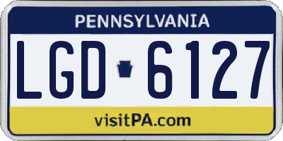 PA license plate LGD6127