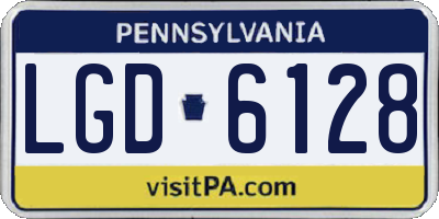 PA license plate LGD6128