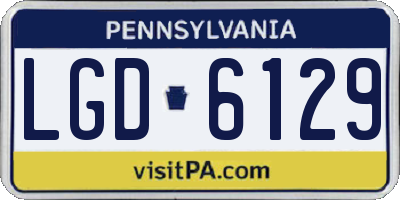 PA license plate LGD6129