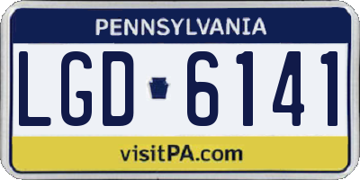 PA license plate LGD6141