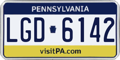PA license plate LGD6142