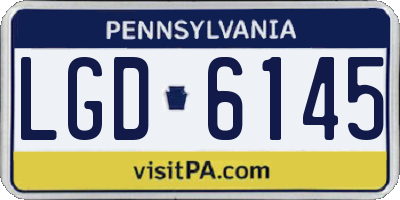 PA license plate LGD6145