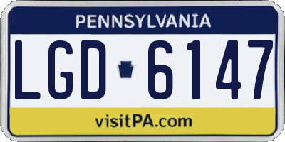 PA license plate LGD6147