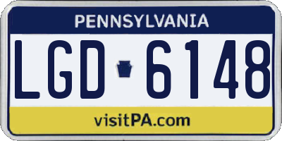 PA license plate LGD6148