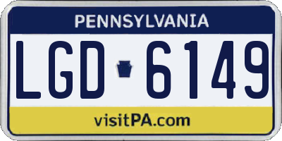 PA license plate LGD6149