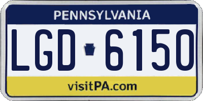 PA license plate LGD6150