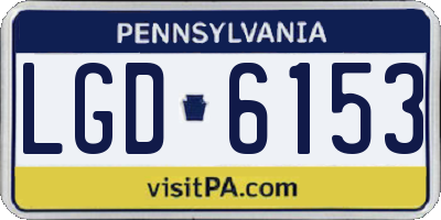 PA license plate LGD6153