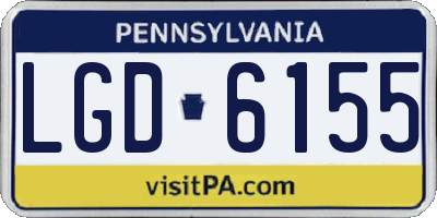 PA license plate LGD6155