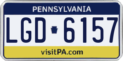 PA license plate LGD6157