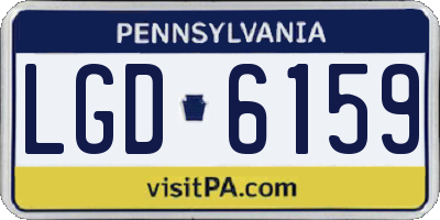 PA license plate LGD6159