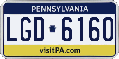 PA license plate LGD6160