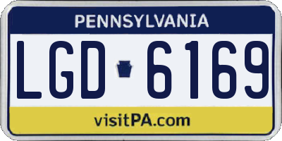 PA license plate LGD6169