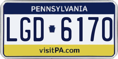 PA license plate LGD6170
