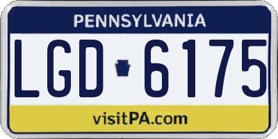 PA license plate LGD6175