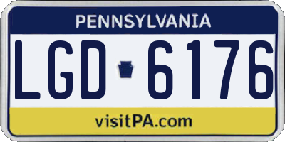 PA license plate LGD6176
