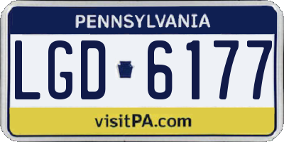 PA license plate LGD6177