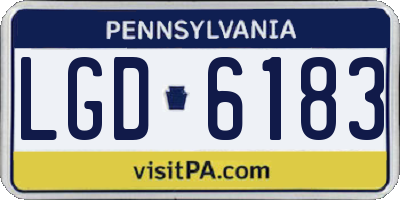 PA license plate LGD6183