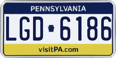 PA license plate LGD6186
