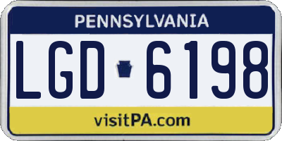 PA license plate LGD6198