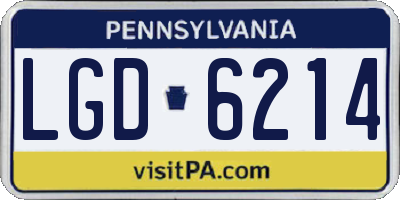 PA license plate LGD6214