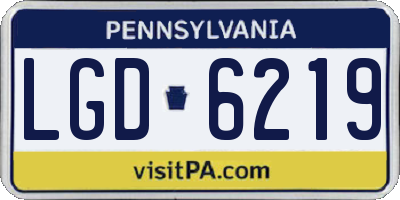 PA license plate LGD6219