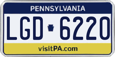 PA license plate LGD6220