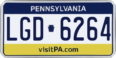 PA license plate LGD6264