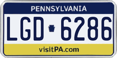 PA license plate LGD6286