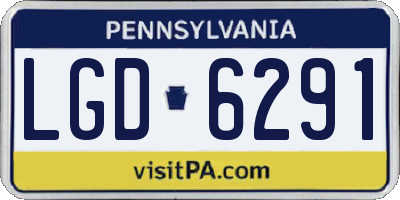 PA license plate LGD6291