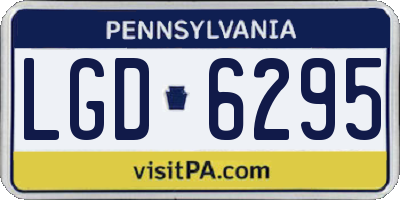 PA license plate LGD6295