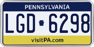 PA license plate LGD6298