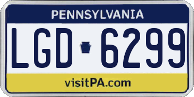 PA license plate LGD6299