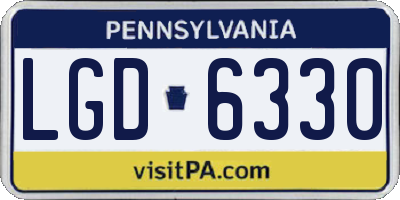 PA license plate LGD6330