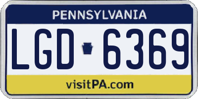 PA license plate LGD6369