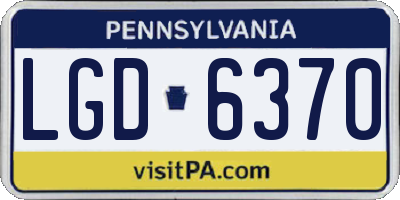 PA license plate LGD6370