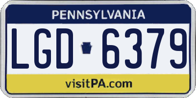 PA license plate LGD6379