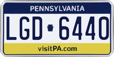 PA license plate LGD6440