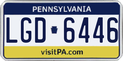 PA license plate LGD6446