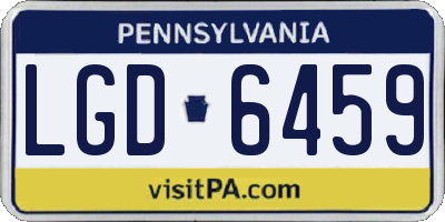 PA license plate LGD6459