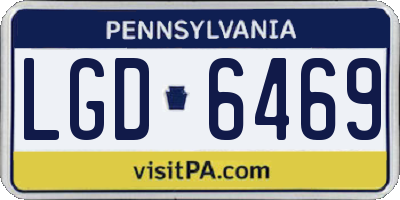 PA license plate LGD6469
