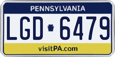 PA license plate LGD6479