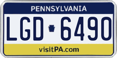 PA license plate LGD6490