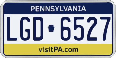 PA license plate LGD6527